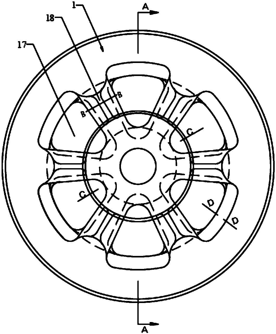 Aluminum alloy large round tube die