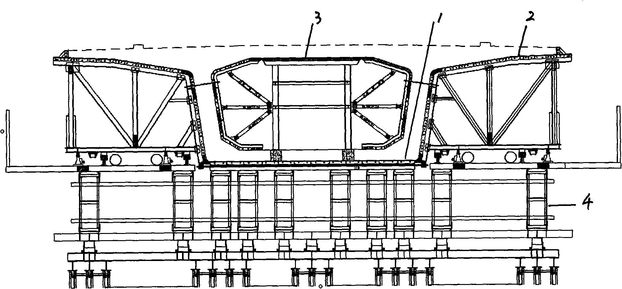 Cast-in-situ beam-making construction method of assembled support