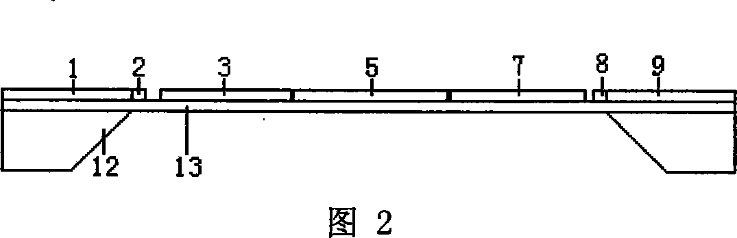 Microelectromechanical microwave powersensor with two balanced thermopiles and its prepn process