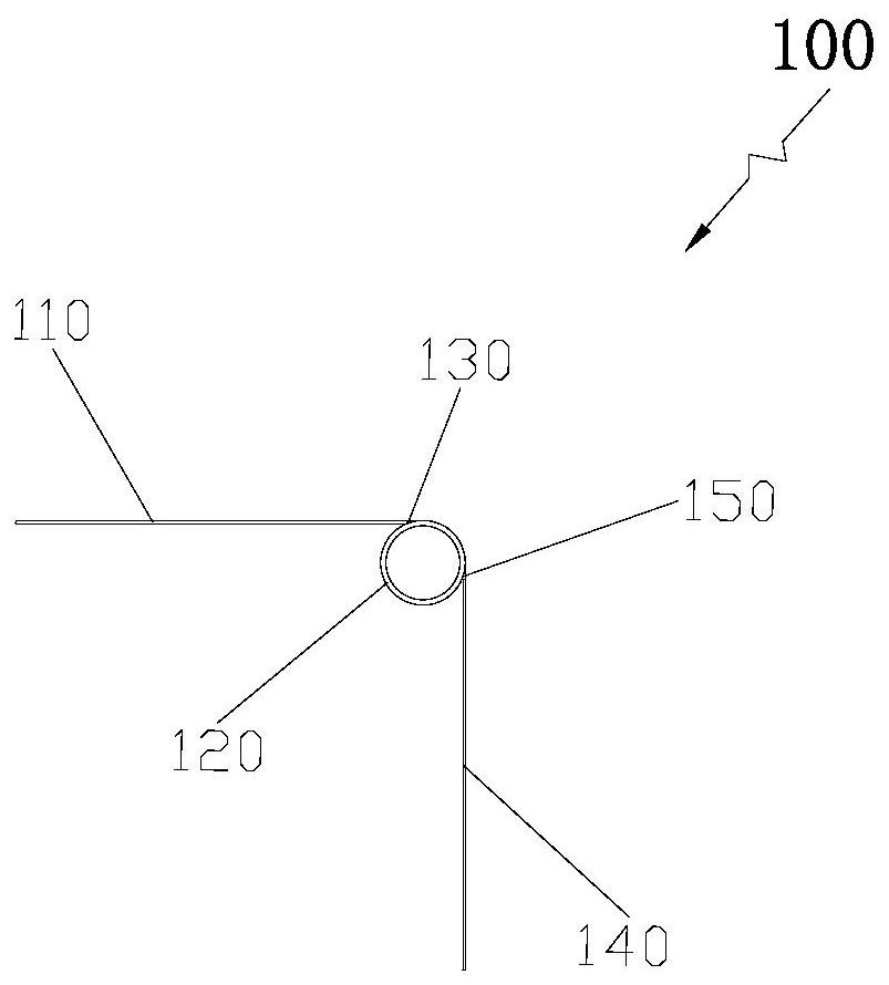 Rounded corner structure and rounded corner forming method