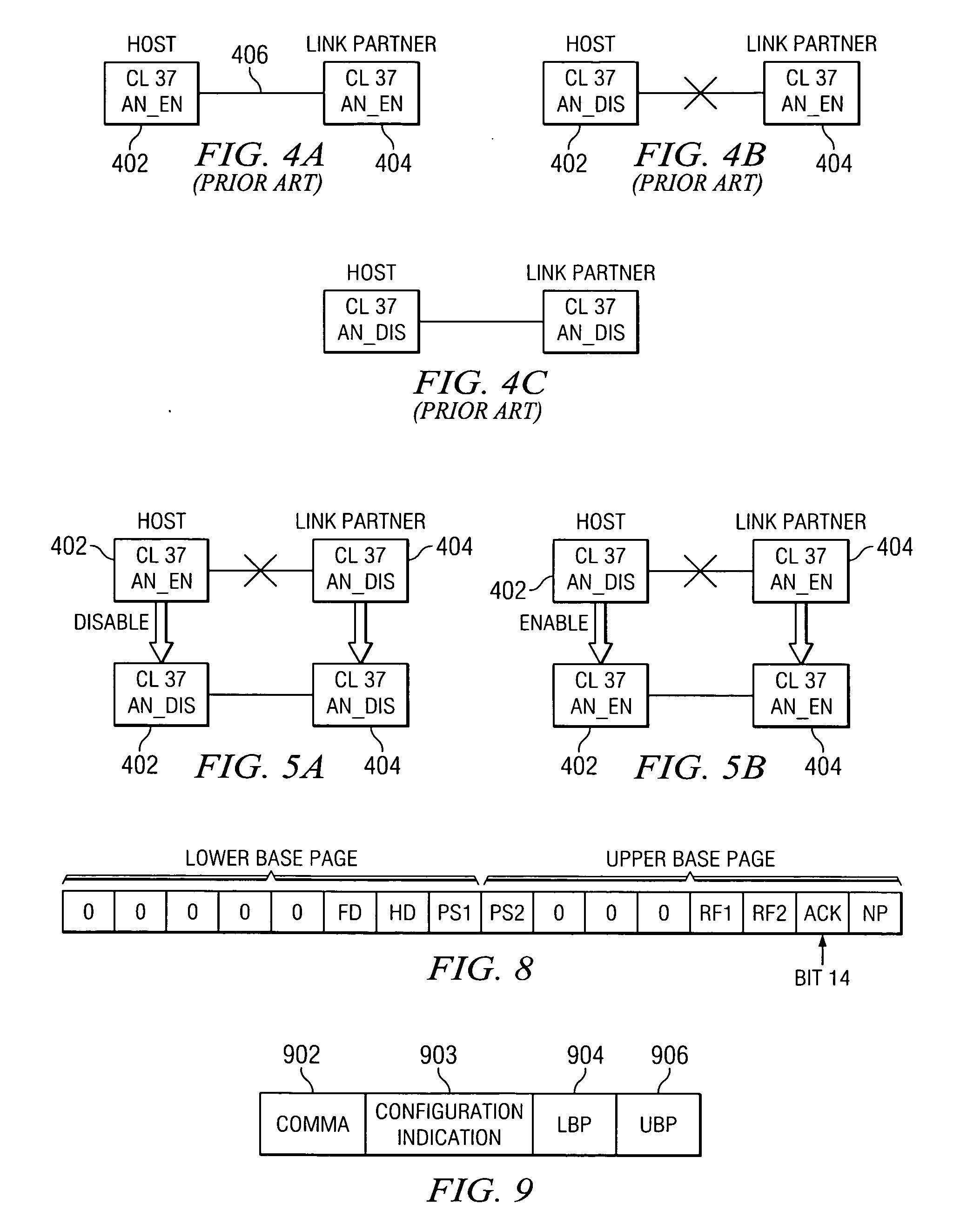 Method for detecting link partner state during auto negotiation and switching local state to establish link