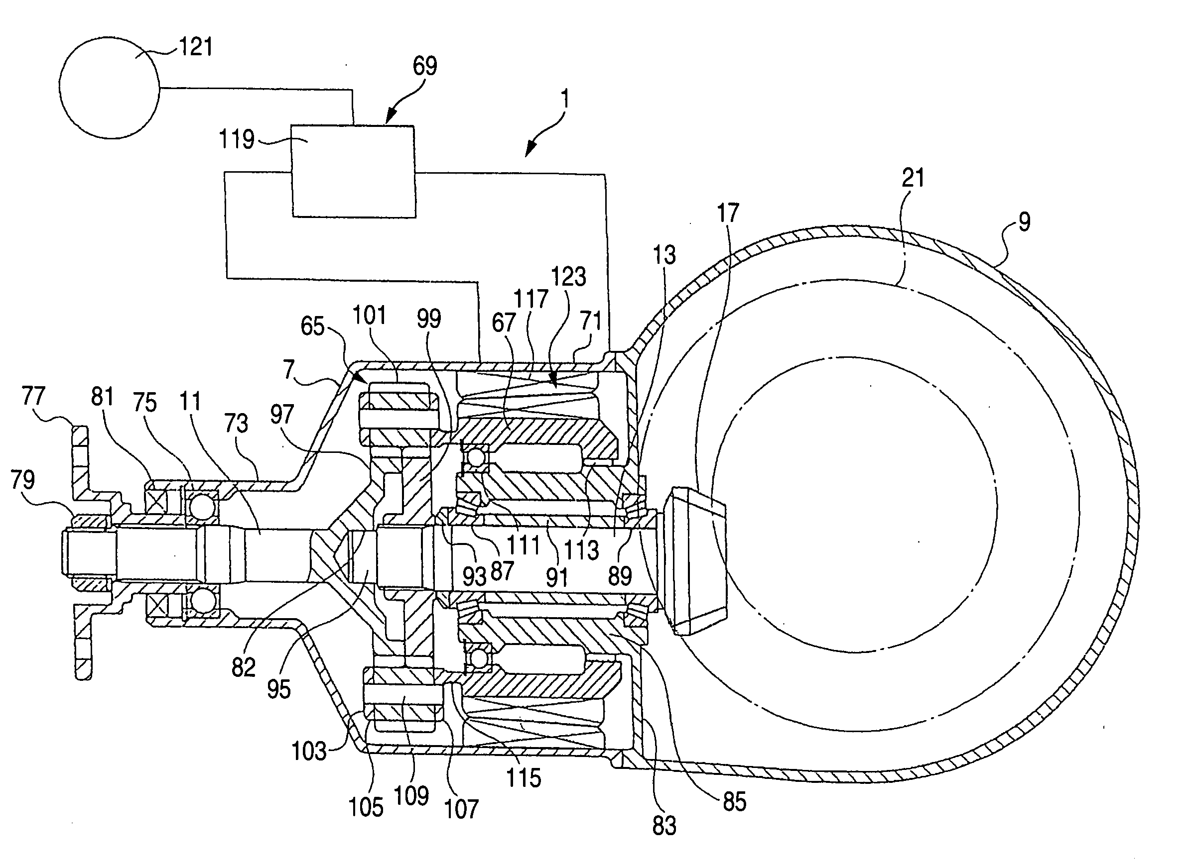 Rotatively driving apparatus