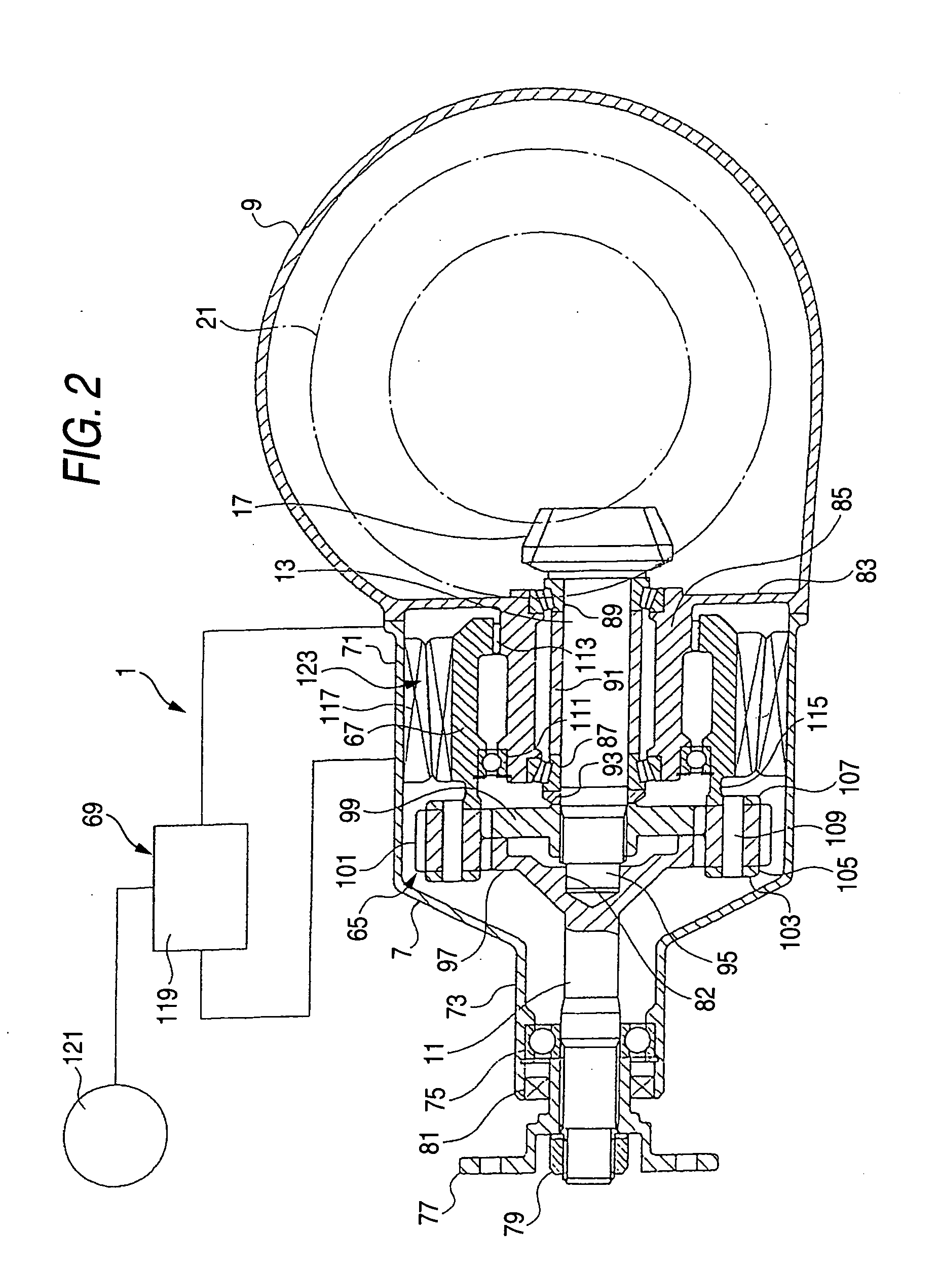 Rotatively driving apparatus