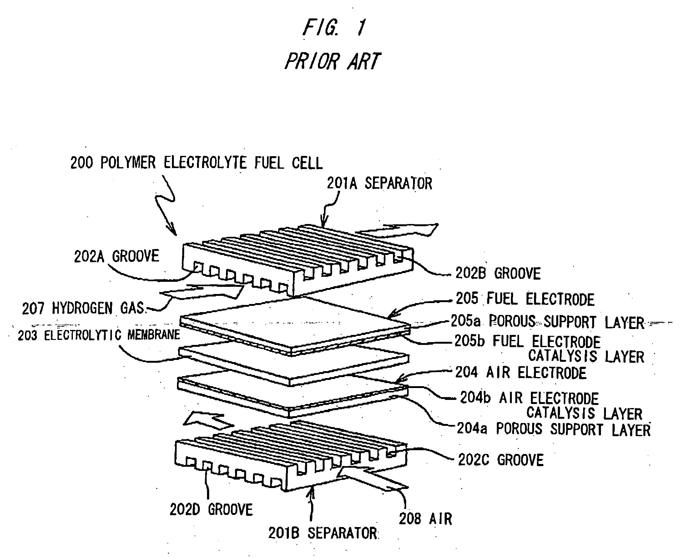 Fuel cell separator and fabrication method thereof, and conductive corrosion-resistant metallic material