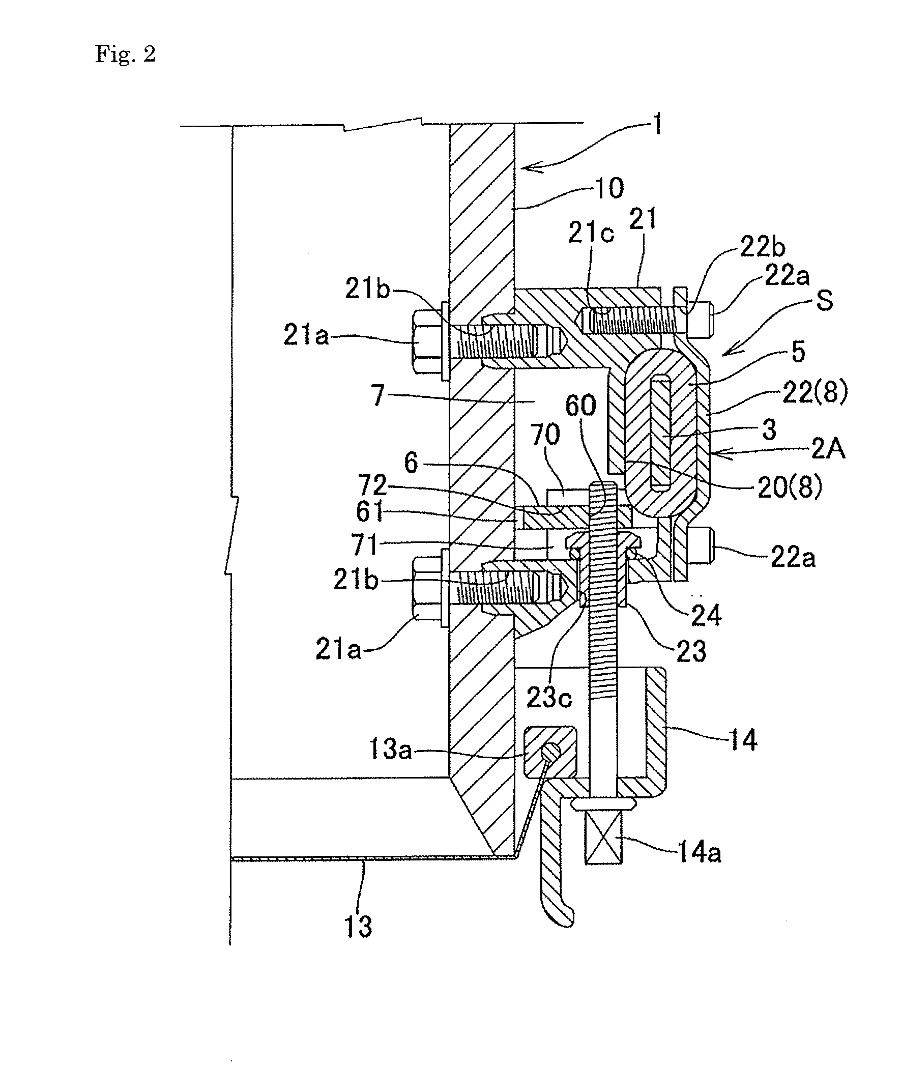 Drum holding structure and drum held by the holding structure