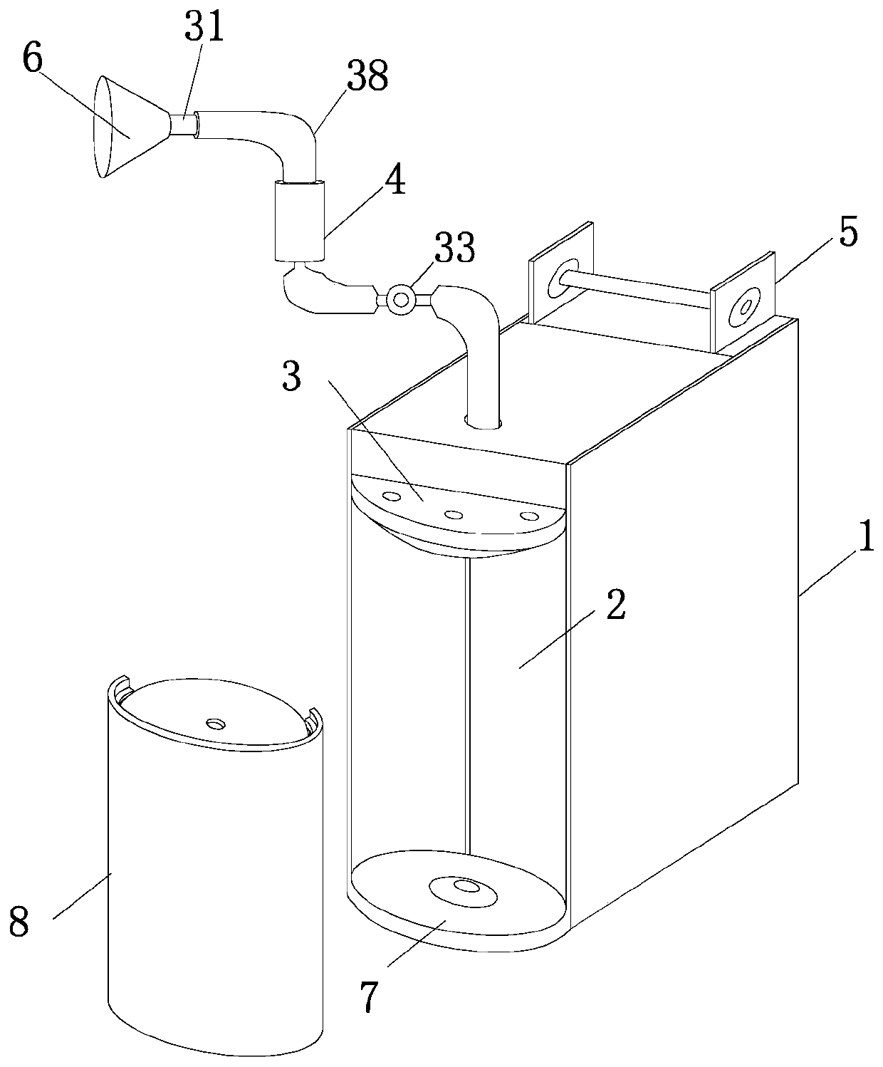 Anti-backflow oxygen humidification device for respiratory department