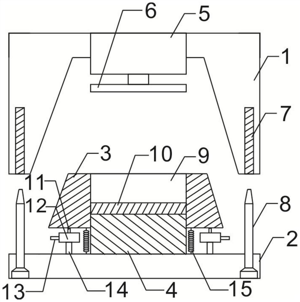 A high-strength steel plate thermoforming die