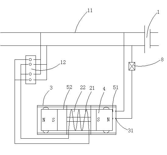 Magneto-electric kinetic energy electric control switch