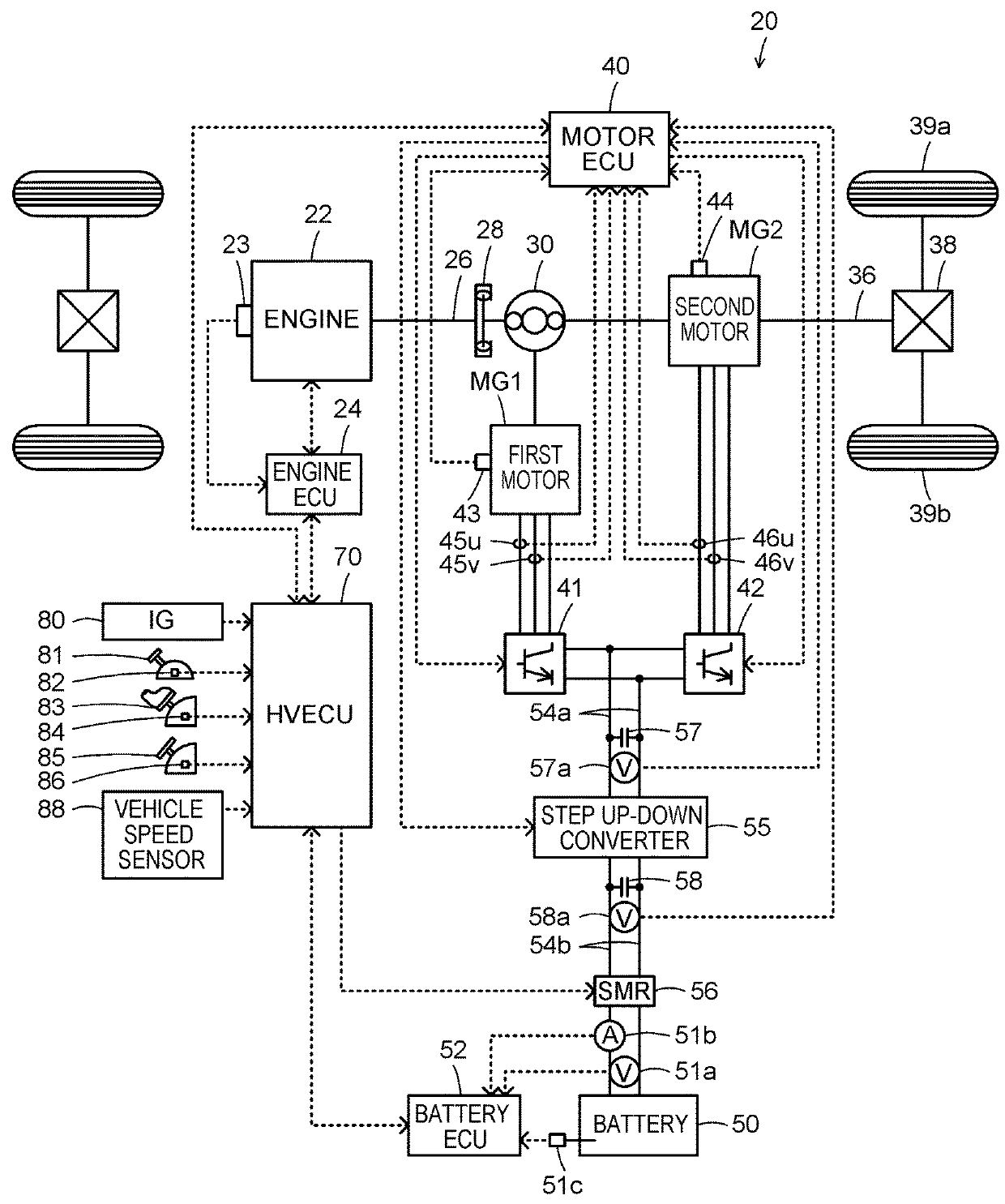 Hybrid vehicle and control method therefor