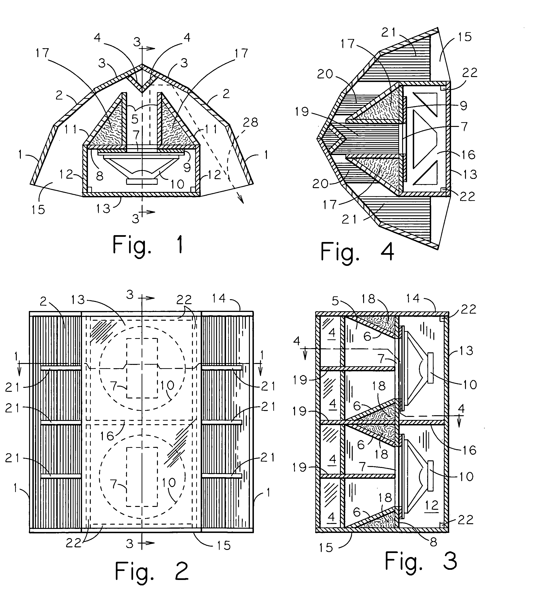 Convertible folded horn enclosure