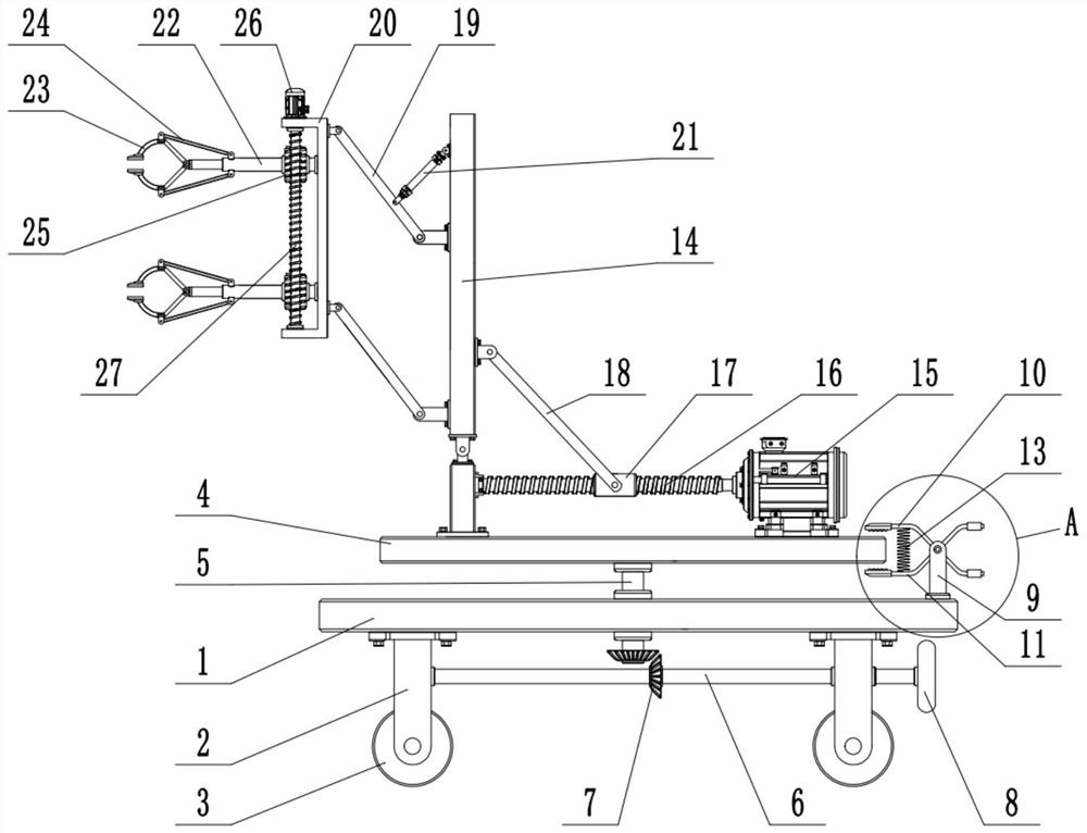 Clamping device used for intelligent manufacturing and convenient to adjust