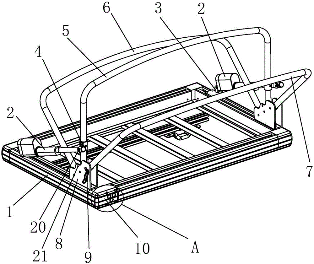 Manual and electric dual-control folding roof tent