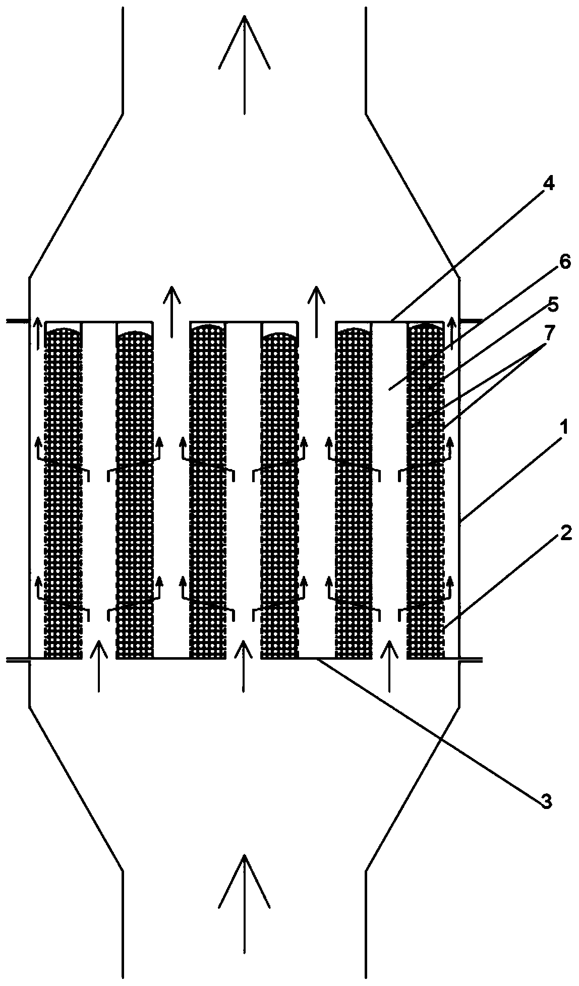 Flue gas denitration catalytic reactor