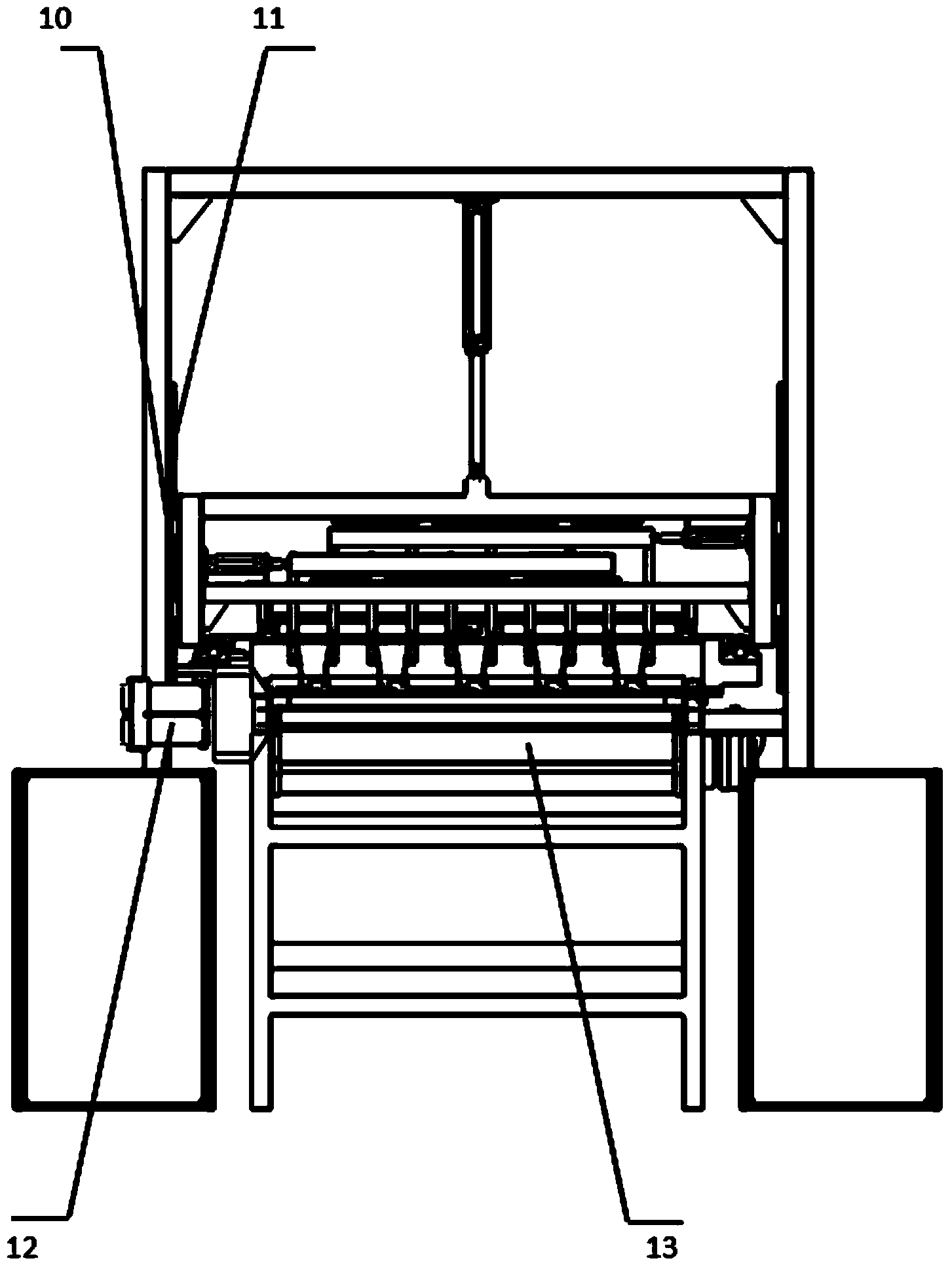 Greenhouse aeroponic culture vegetable harvesting machine