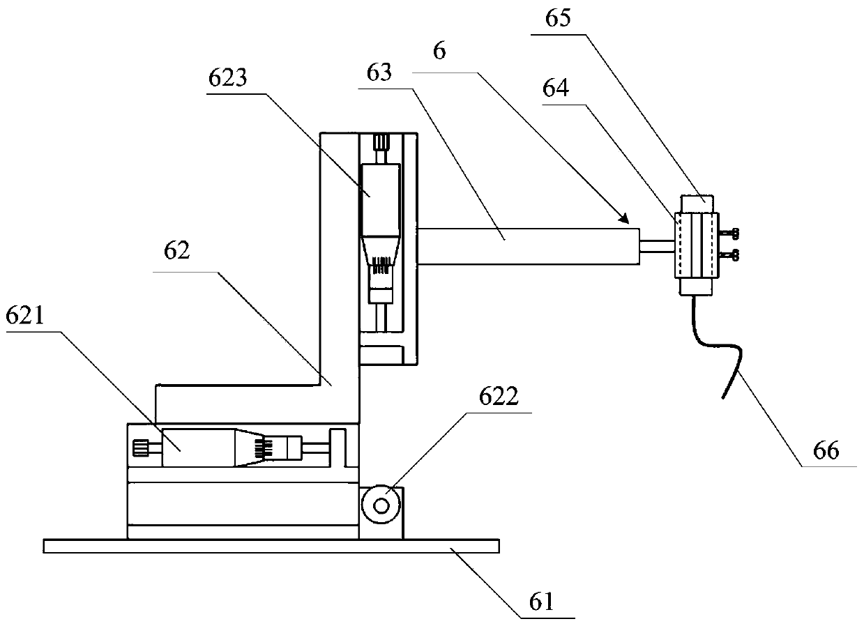 Noble metal nanoarray extinction spectrum measurement device and sensing detection method thereof