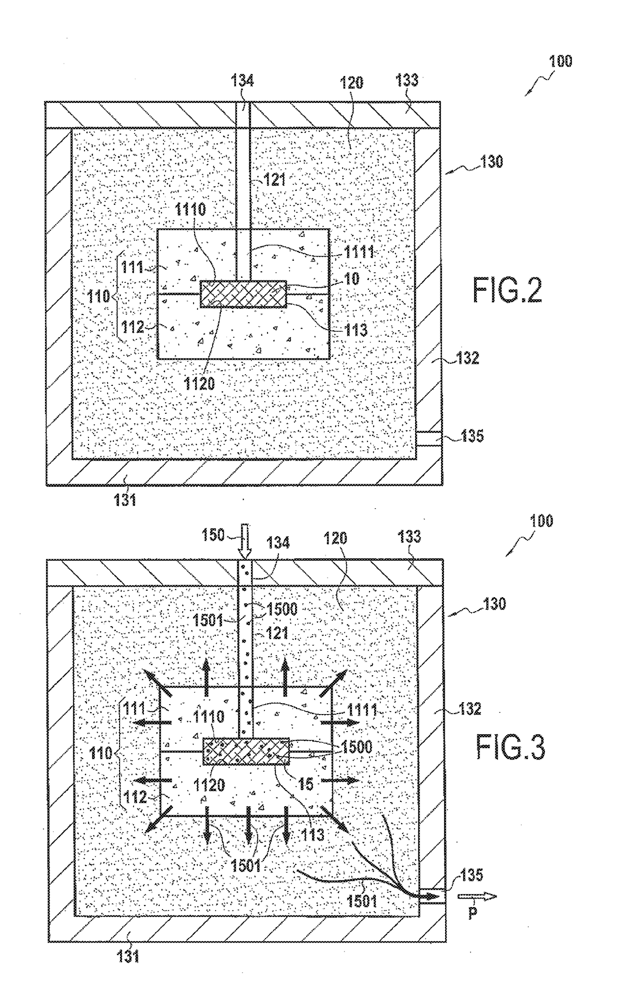 Process for manufacturing a ceramic composite material part by pressurized injection of a loaded slurry into a porous mould