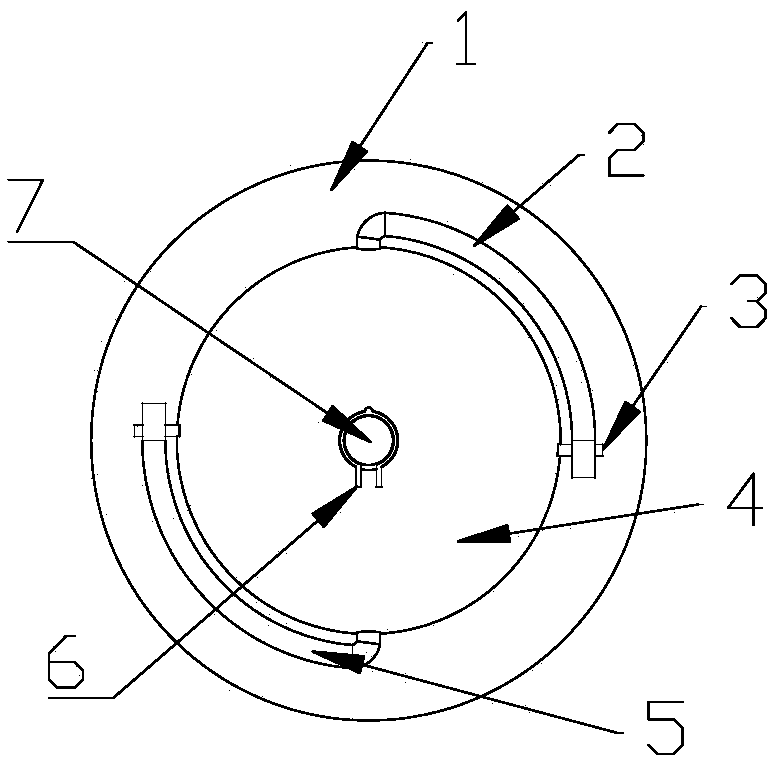 Flushing device for leaking liquid at periphery of drainage tube