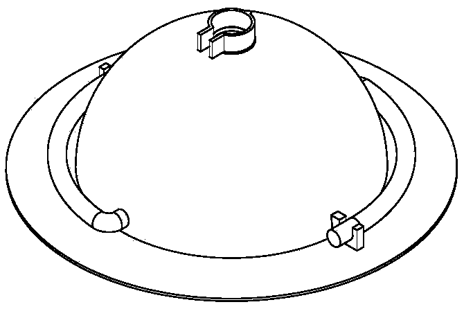 Flushing device for leaking liquid at periphery of drainage tube