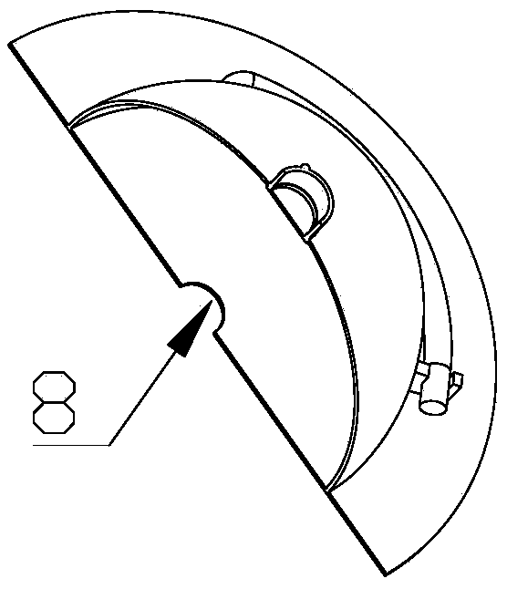 Flushing device for leaking liquid at periphery of drainage tube