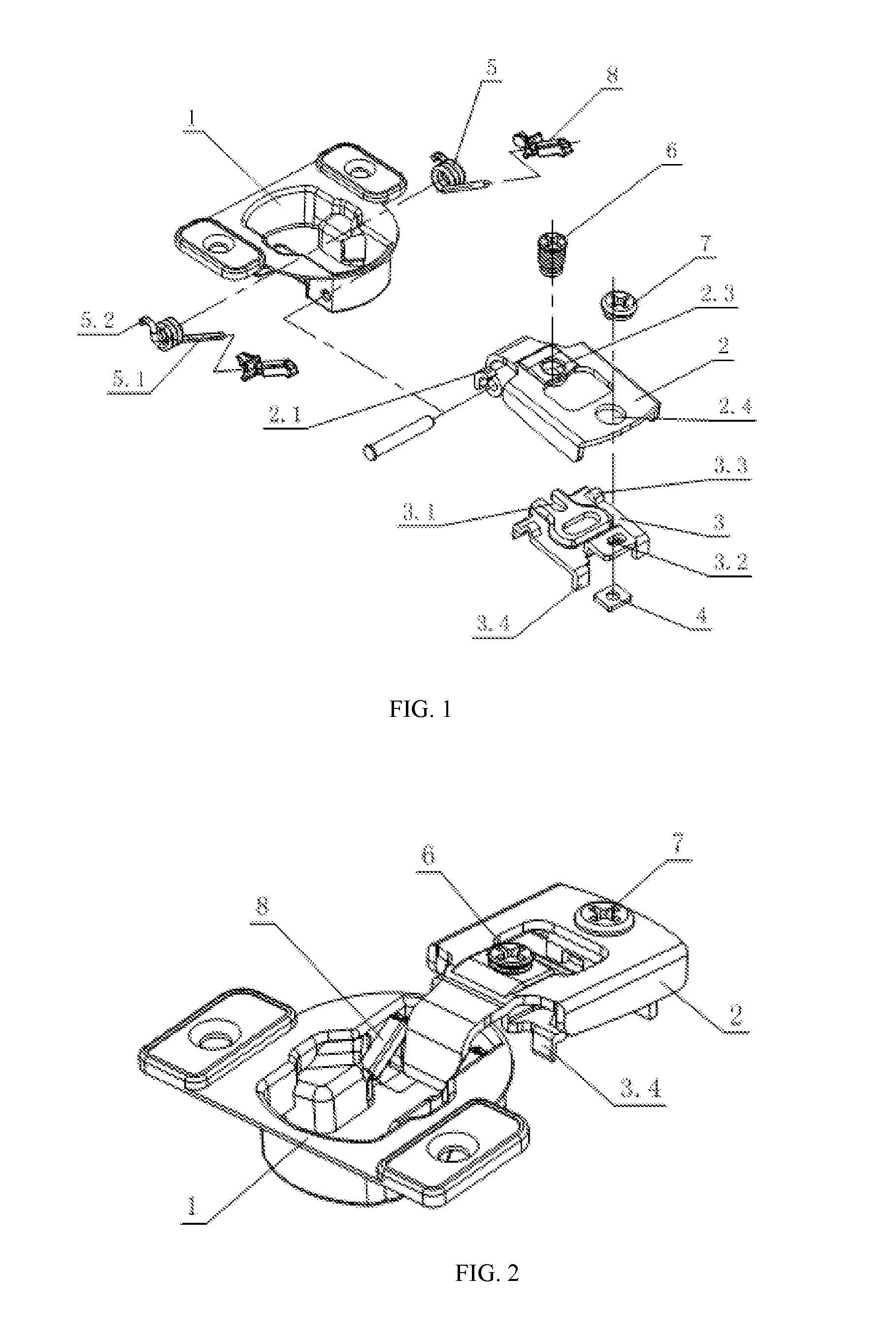 Blind hinge structure used for furniture