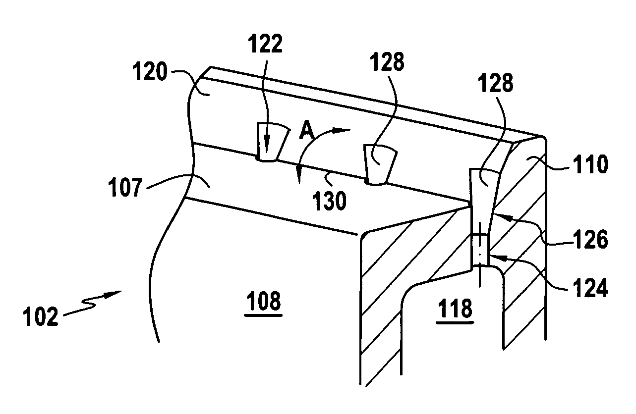 Hollow turbomachine blade