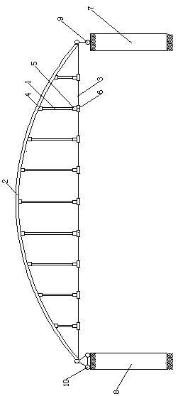 Vegetable greenhouse structure system with chord support steel structure