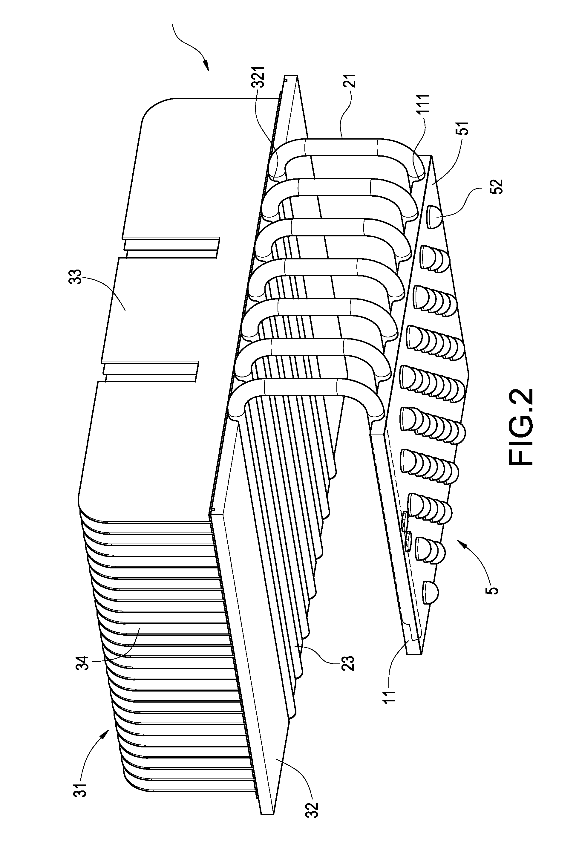 Illumination device having unidirectional heat-dissipating route