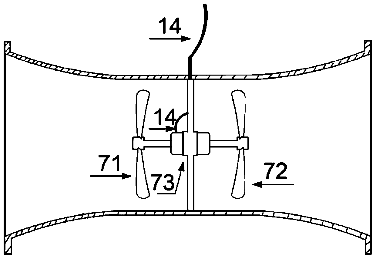 Dead ship hydrodynamic power generation device and method thereof