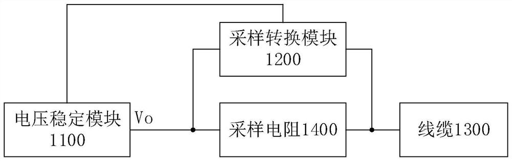 Cable voltage drop compensation circuit and ultrasonic imaging system