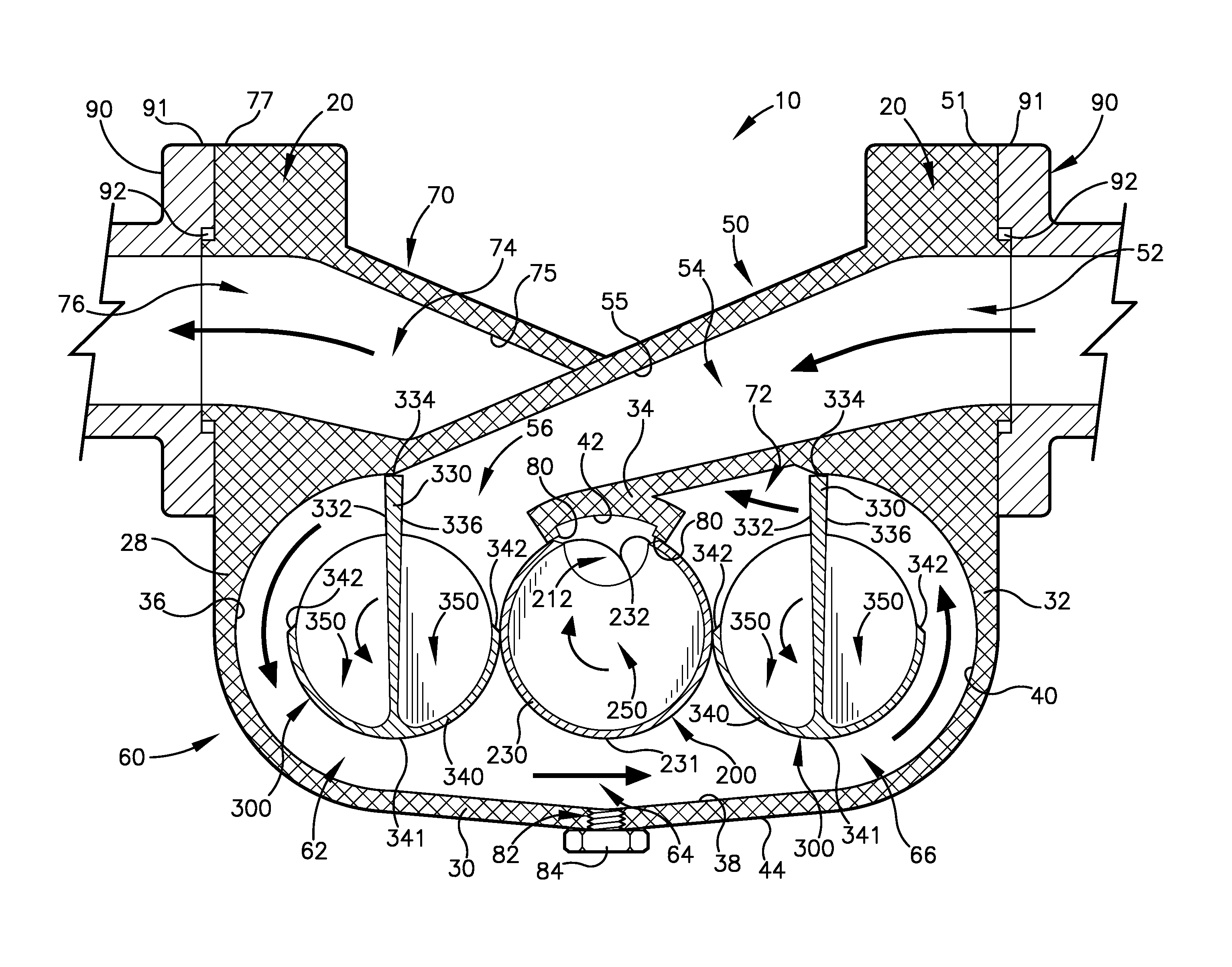 Rotary positive displacement flowmeter