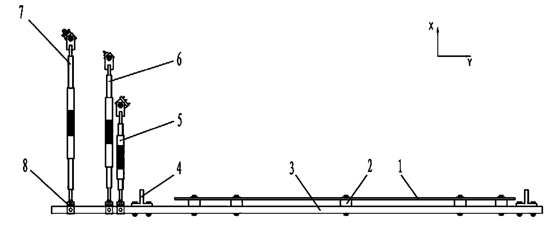 Supporting device used for satellite antenna deployment