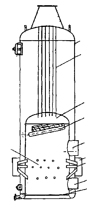 Coke boiler with low sulphur discharge