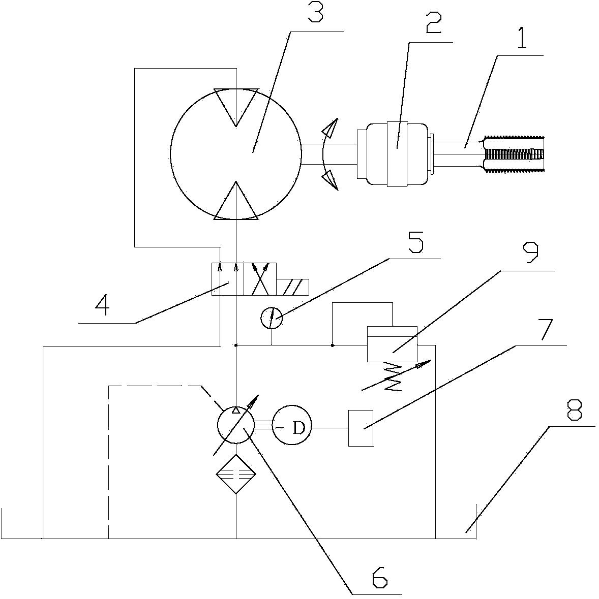 Independent-variable hydraulic tapping machine