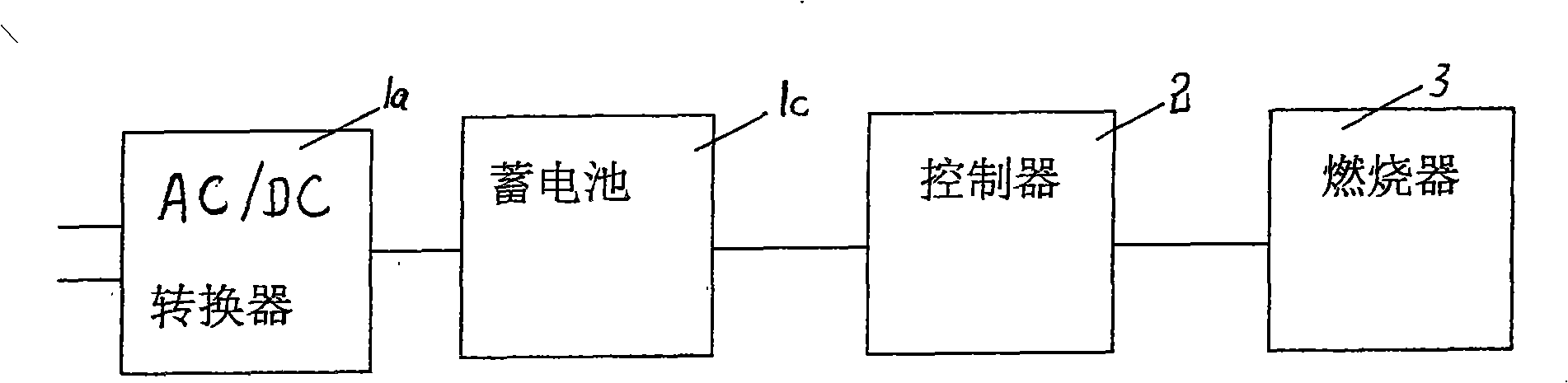 Electric-control vertical diesel oil combustion apparatus