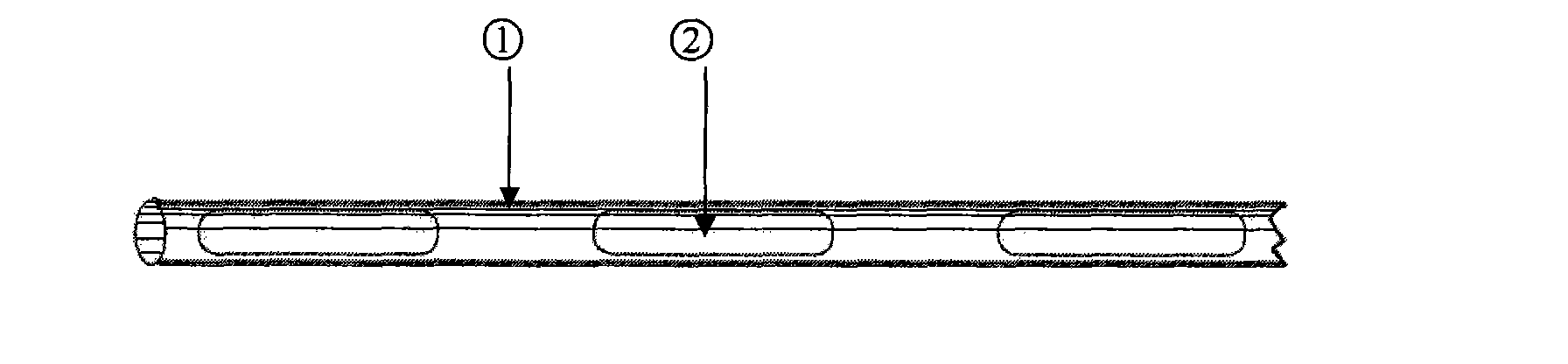 Radioactive particle chain connected by controlled degradable magnesium and magnesium alloy pipe