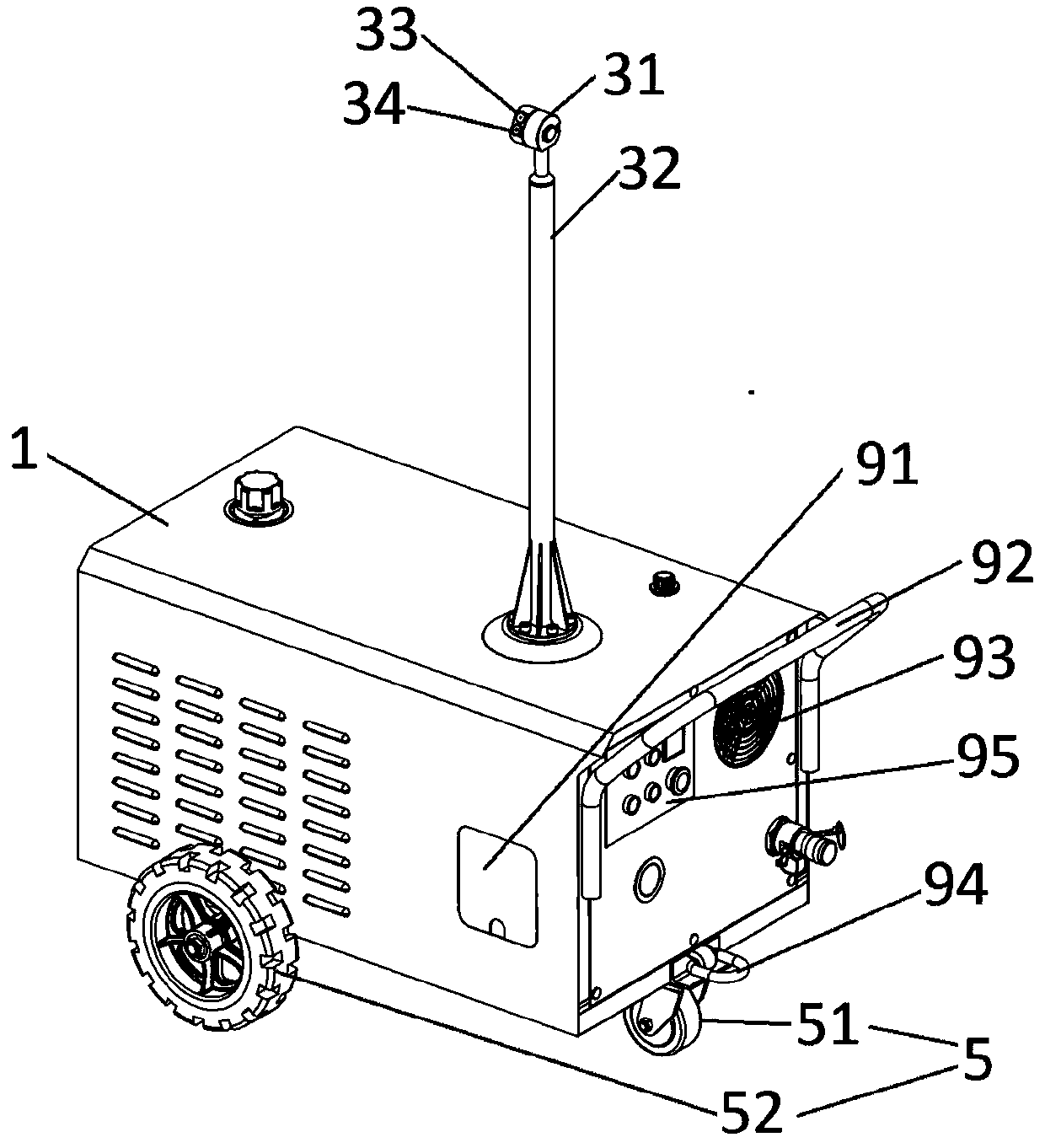 Spray type dust fall device