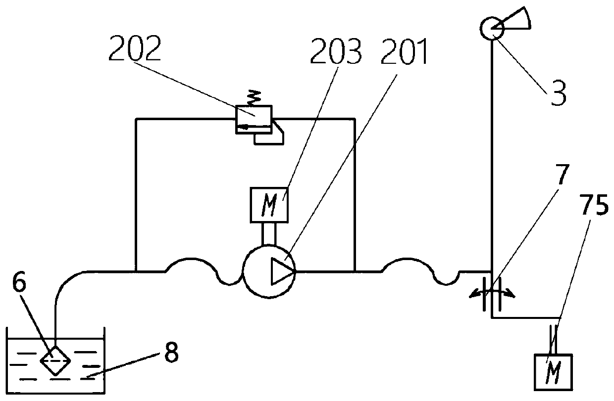 Spray type dust fall device