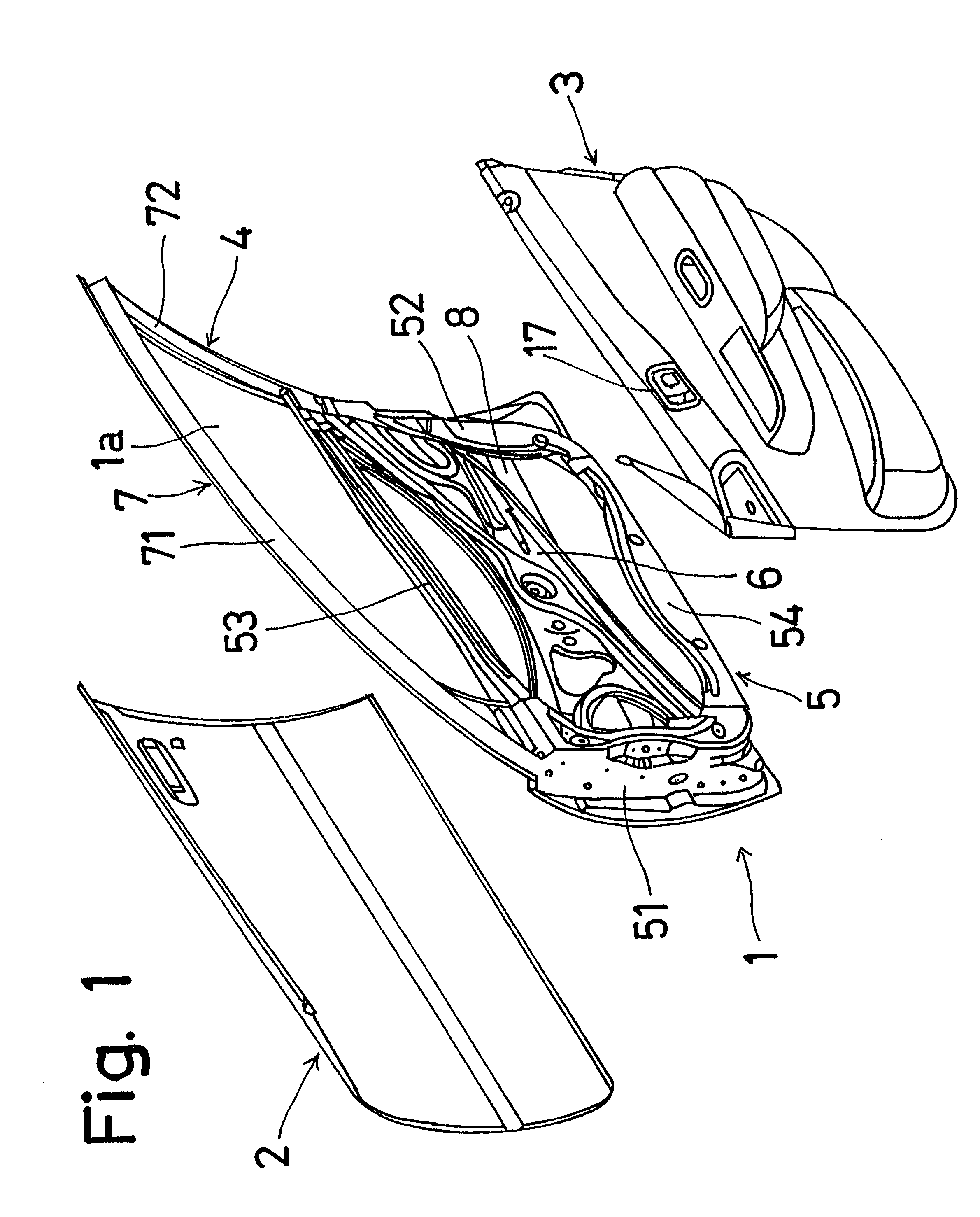 Vehicle door system having a door lock device and door outside handle with an improved water-proofing structure