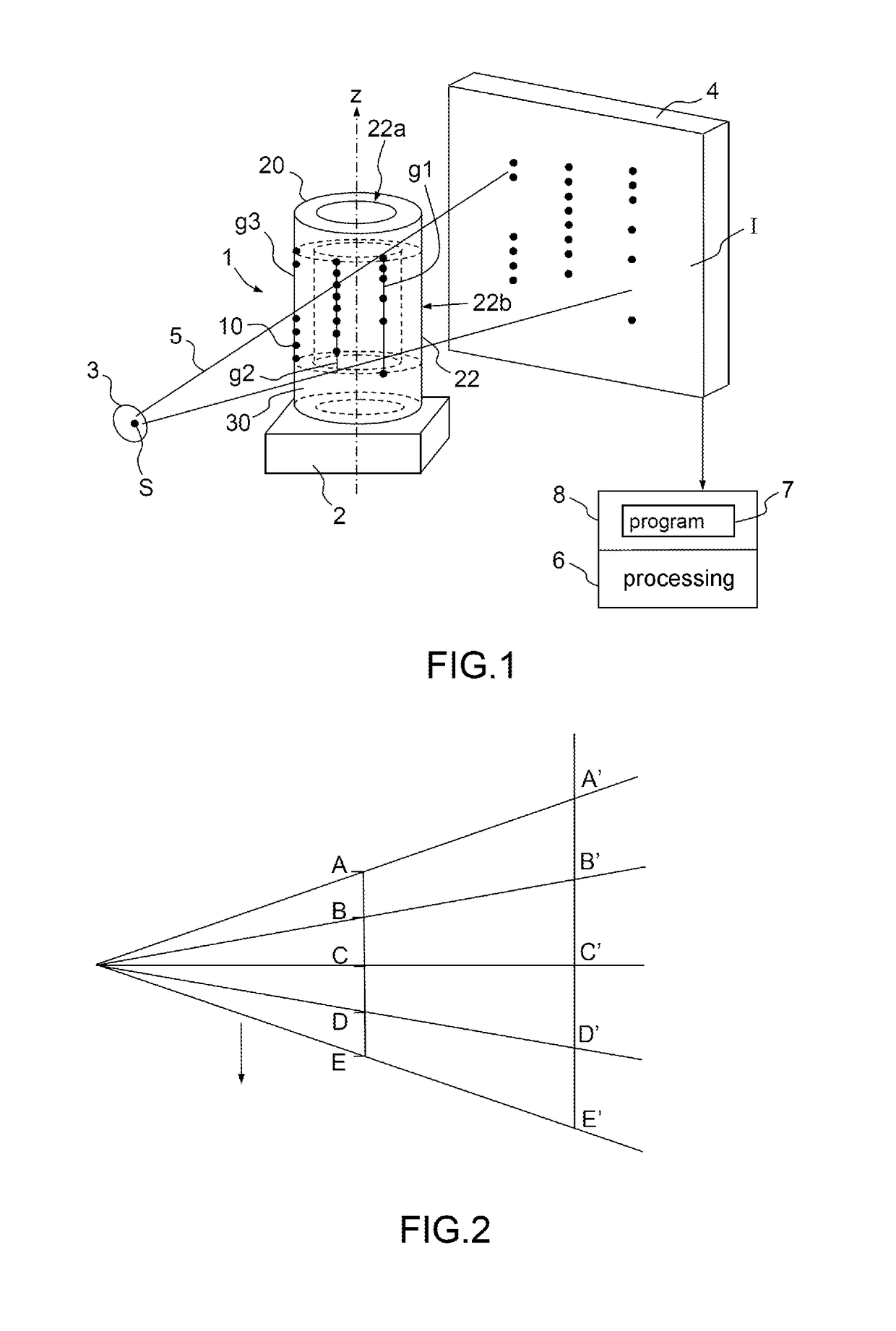 Test pattern and method for calibrating an x-ray imaging device