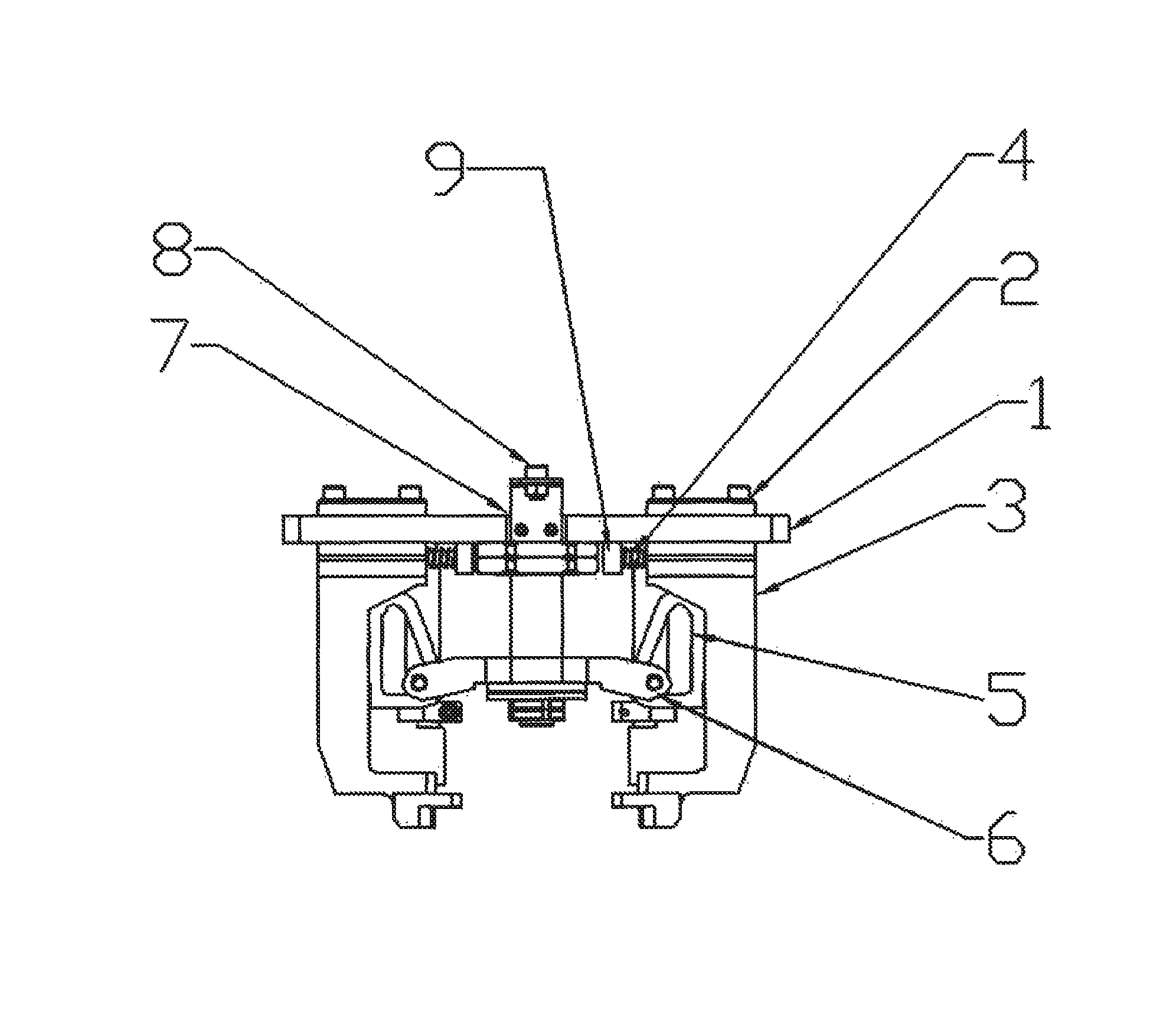 Electric fastening head for fastening lock nut of single through shaft