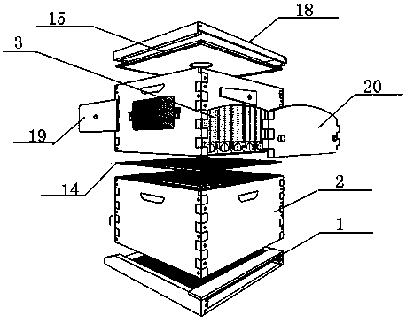 Beehive with automatic honey taking function