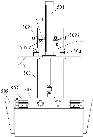 Lifting and transverse moving clamp of water heater clamp transfer machine