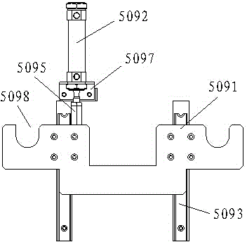 Lifting and transverse moving clamp of water heater clamp transfer machine