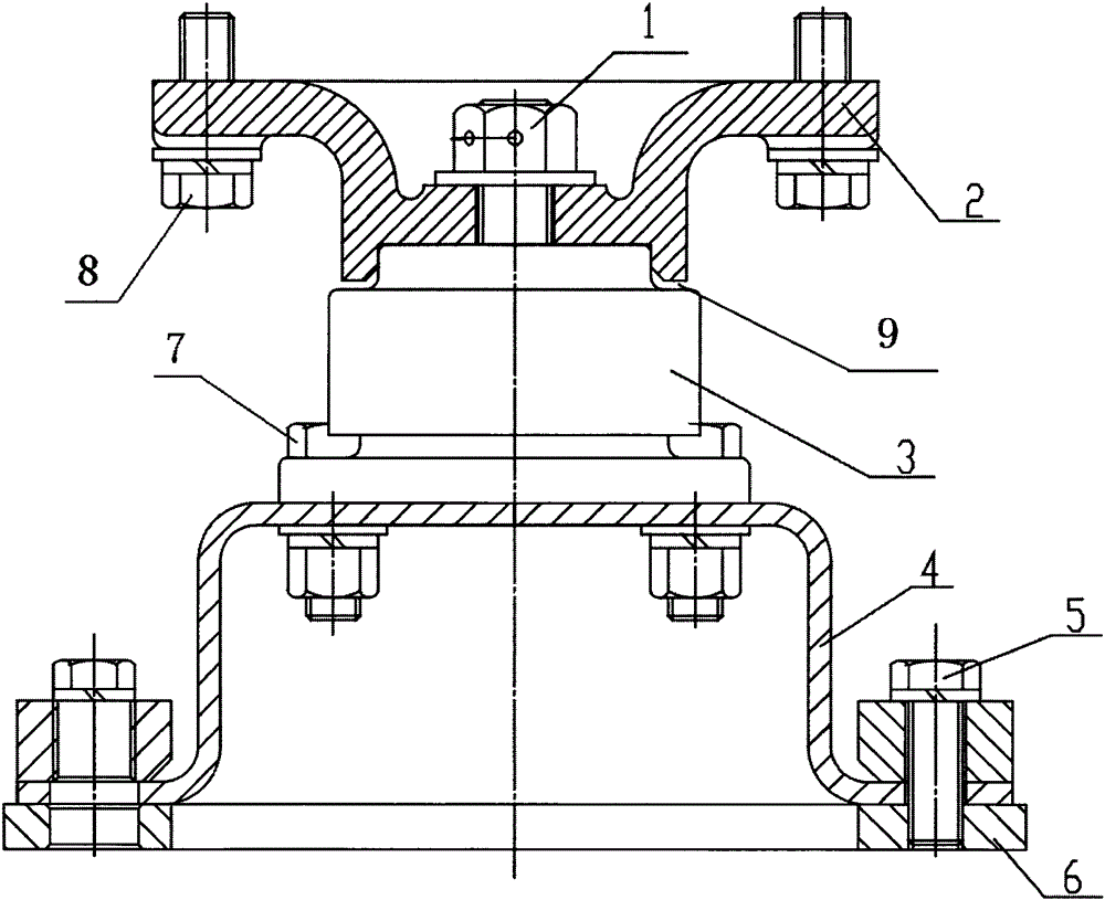 A type of buffer support for diesel engine of armored vehicle