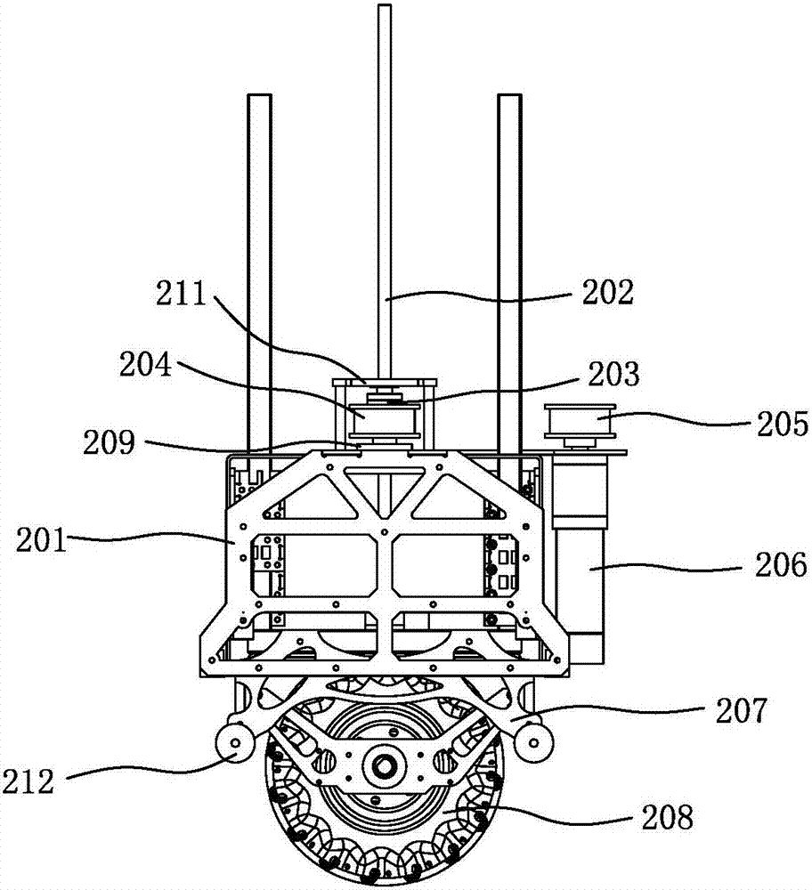 Robot with material taking and feeding functions