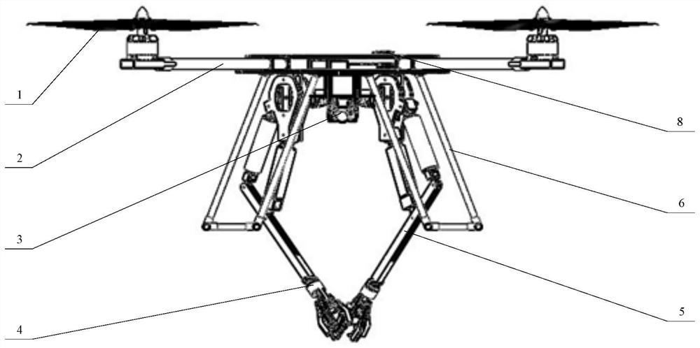 A high-voltage transmission line flying inspection robot smoothly on and off the line mechanism