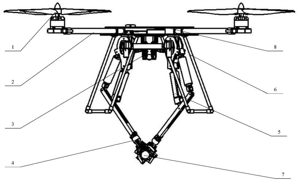 A high-voltage transmission line flying inspection robot smoothly on and off the line mechanism