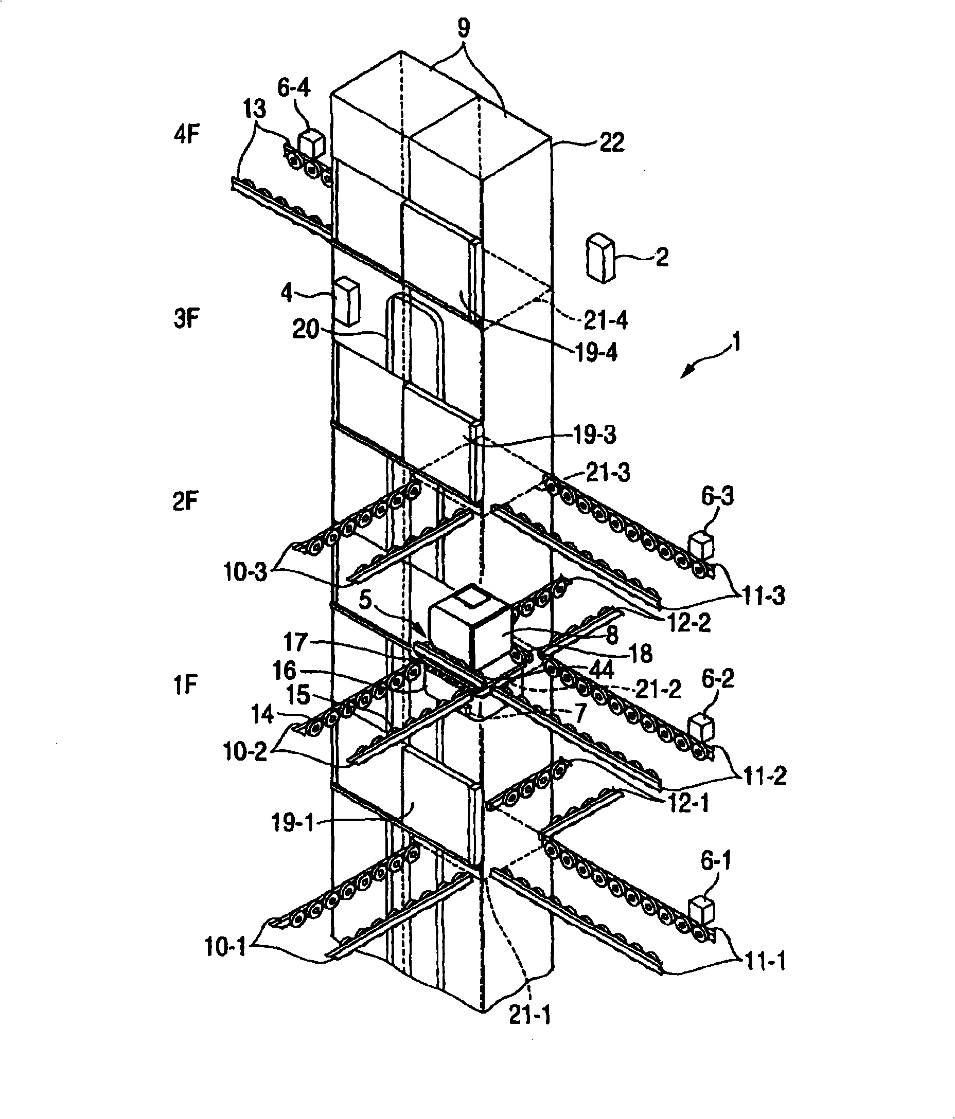 Vertical conveyance device