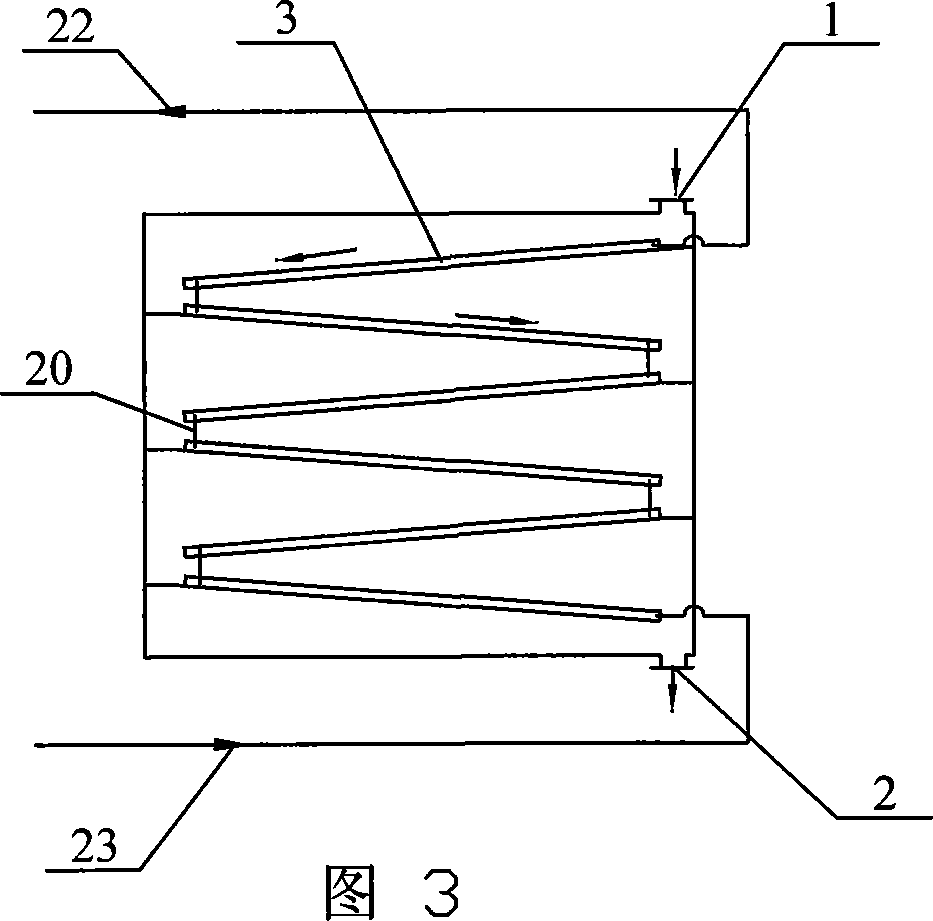 Sewage and surface water heat pump open tunnel type heat exchanging tank heat exchanging method and apparatus thereof