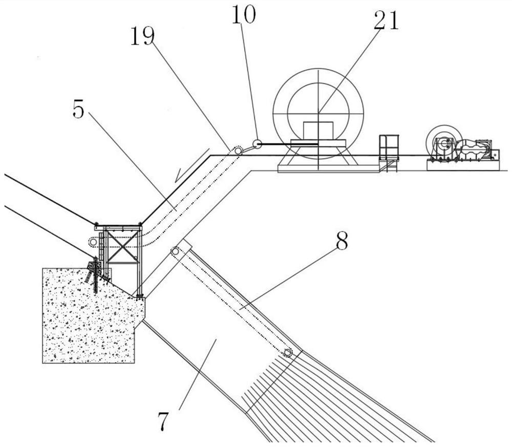 A method for erecting main cables of a suspension bridge with tunnel-type anchorages on both sides